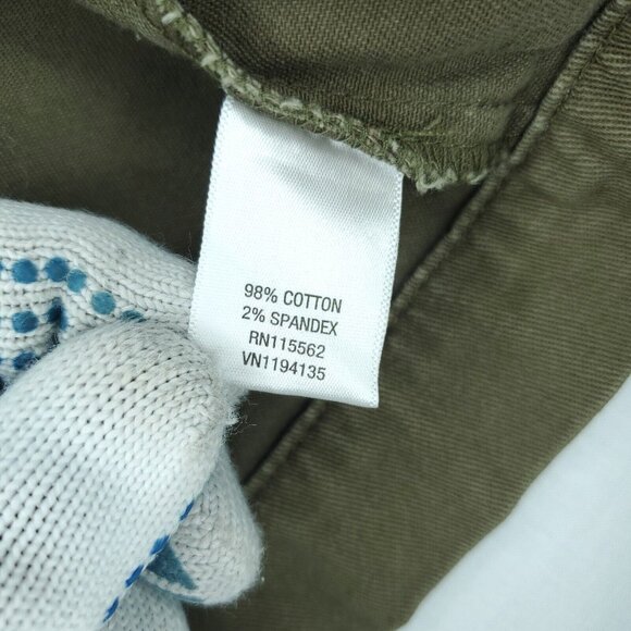 Disney D-Signed Jacket Girls Medium Army Green Studded Collar Full Zip Cropped - Picture 5 of 9